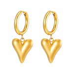color: MS-246 Gold Pointed Heart Ear Cuff