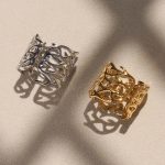 Coral Wide Open Ring Love Ring Stainless Steel 18K Real Gold Popular Ornament