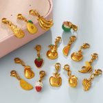 Cute Wild Banana Strawberry Fruit Series Lobster Buckle Pendant Non-Collision DIY Accessories