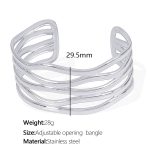 color: SZ150 Adjustable Silver Bangle
