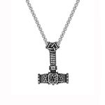 New Viking Series Dragon Hammer Stainless Steel Pendant Necklace One Piece Dropshipping