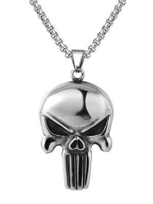 New Popular Ornament Retro Personalized Pendant All-Match Sweater Chain Men's and Women's Skull Necklace