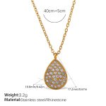 color: XL797WEG White Rhinestone Necklace