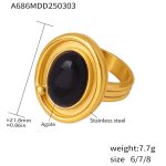 color: A686-Gold Ring Size 8