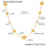 color: P1267-Gold Necklace 39+5cm