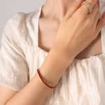 color: E333-Gold Red Zircon Elastic Bracelet
