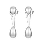color: Drop Stud Earrings Silver MS-573