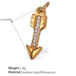 color: PJ473WEG White Rhinestone Gold Pendant