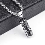 color: Relief + Stainless Steel Chain