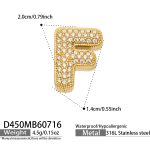 color: D450-Letter F Gold Pendant