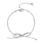 color: Steel Color Bracelet B-030 Bow