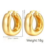 color: Chubby Earrings Gold MS-146