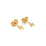 color: Lightning Stud Earrings Gold MS-232D
