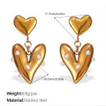 color: EH1080WEG White Bead Gold Earrings