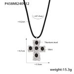 color: P458-Steel-Black Necklace