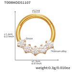 color: T008-Gold Nose Ring