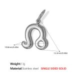 color: PJ431S7 Leo Steel Color Solid Pendant