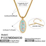 color: P1337-C Style Gold Necklace 46+5cm