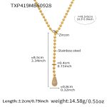 color: TXP419-Y Letter Pendant Necklace 40+5cm