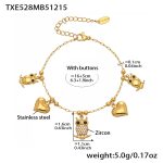 color: TXE528-Gold Bracelet 16+5cm
