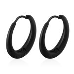 color: Black Hoop Earrings