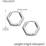 color: F062-Steel Color Earrings