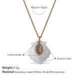 color: XL535-PJ567WEG White Shell Necklace