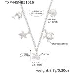 color: TXP445-Steel Color diy Pendant Necklace 41+5cm