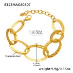 color: E323-Gold Bracelet 17+5CM