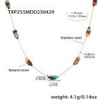 color: TXP255-Natural Stone Necklace 40+5CM