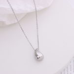 color: QP014-Steel Color Medium Drop Necklace 40+5cm