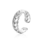 color: Size 6 Small Wheat Ring Steel Color MS-558