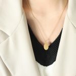color: P805-Gold Single Layer Necklace -50+5cm