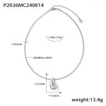 color: P2026-Steel Color Necklace