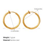 color: EH1312G21MM Gold Earrings