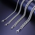Fashion Brand Stainless Steel Double Buckle Double Woven round Grinding Necklace Men's Thick Chain New Accessories