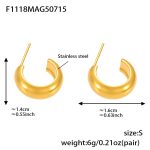 color: F1118-Gold Earrings -S