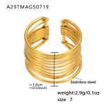 color: A297-Gold Ring / size: US 7