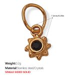 color: PJ286GNG Black Stone Gold Pendant