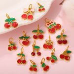 New Fresh Sweet Pendant Red Dripping Fruit Cherry DIY Ornament Pendant Accessories