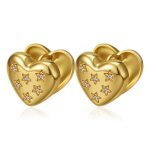 color: Heart Set with Stone Ear Cuff