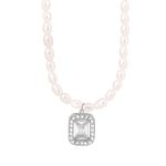 color: P1519-Steel Color Square Clear Crystal Zircon