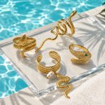 Stainless Steel Snake Ring Set Advanced Open Ring Female Accessories