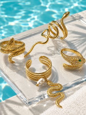 Stainless Steel Snake Ring Set Advanced Open Ring Female Accessories