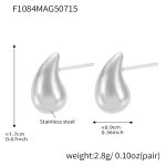 color: F1084-Steel Color Drop Hollow Earrings
