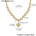 color: P970-Gold Necklace 42+5cm