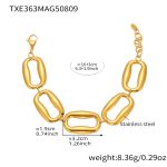 color: TXE363-Gold Bracelet 16+3cm
