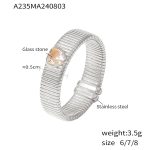 color: A235-Steel White Ring / size: US 6