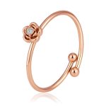 color: Rose Zircon Ring Rose Gold / size: Open Adjustable