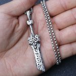Stainless Steel Ornament Blade Knight Sword Pendant Personality Retro Domineering Accessories Fashion Brand
